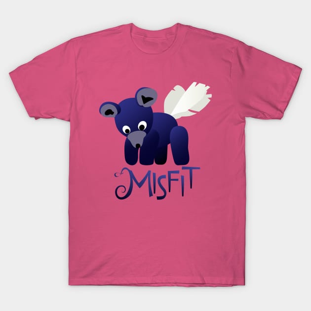 Misfit - Winged Bear T-Shirt by JPenfieldDesigns